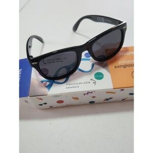 Kids Polarized Sunglasses Black Ultra Light Flexible Durable Bendable Age 3-5
